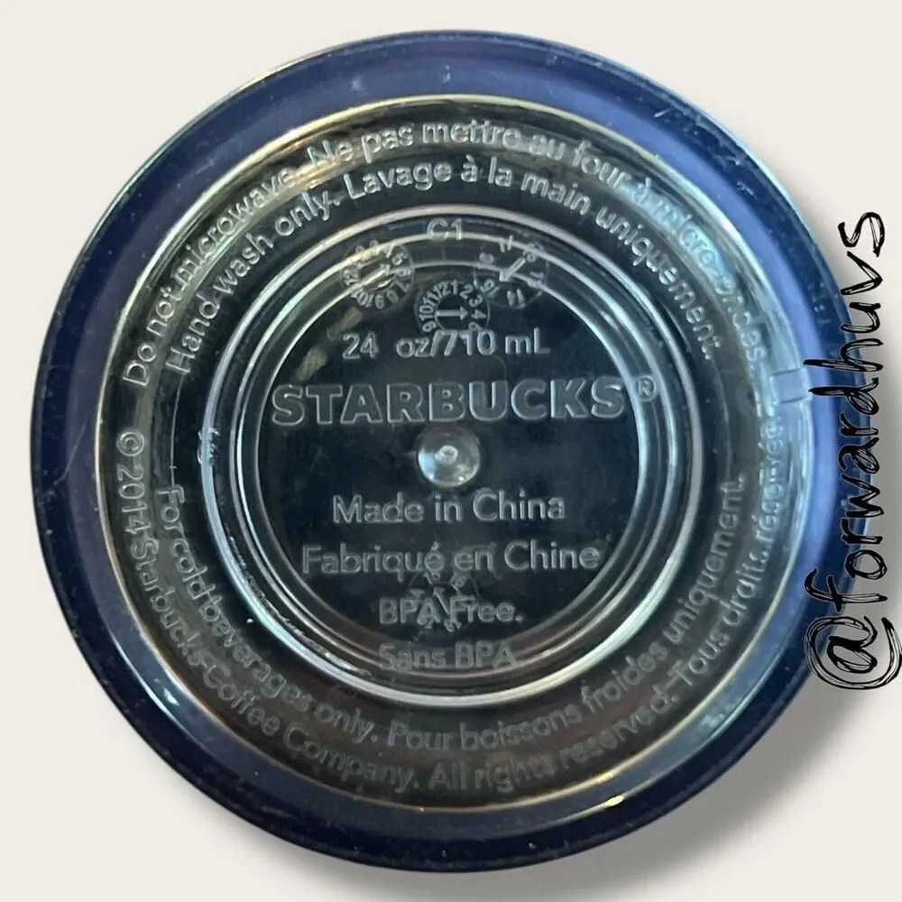 2014 Starbucks Black Circle Acrylic Venti Tumbler - Replacement Straw